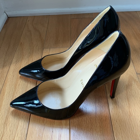 Christian Louboutin Pigalle 100 Black Patent Pump - Picture 2 of 14